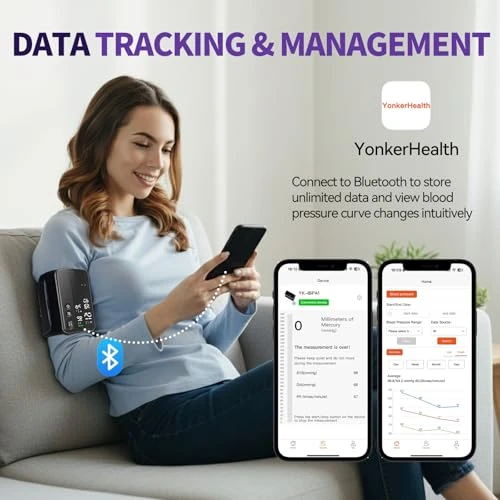 Wireless Blood Pressure Monitor Upper Arm Bluetooth — Blood Pressure Monitor, METIKO