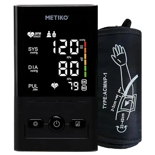Wireless Blood Pressure Monitor Upper Arm Bluetooth — Blood Pressure Monitor, METIKO
