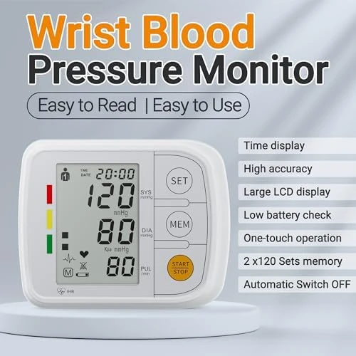 Wrist Blood Pressure Monitor — Blood Pressure Monitor, GUAEVER