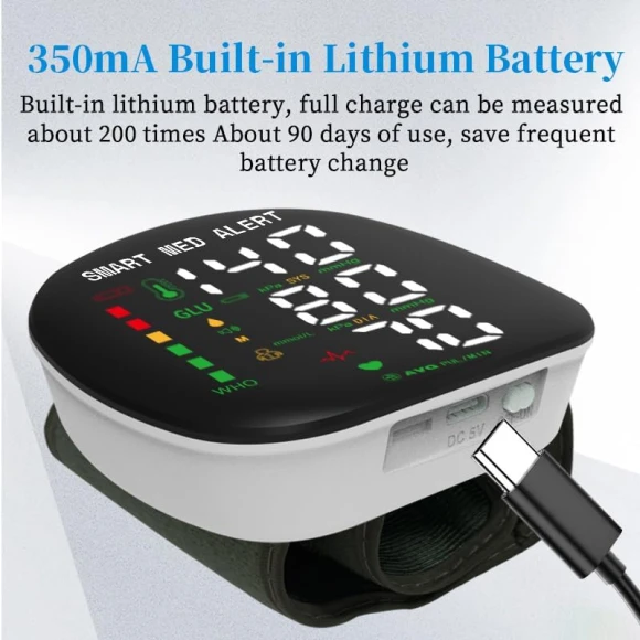 Wrist Blood Pressure Monitor — Blood Pressure Monitor, Smart Med Alert
