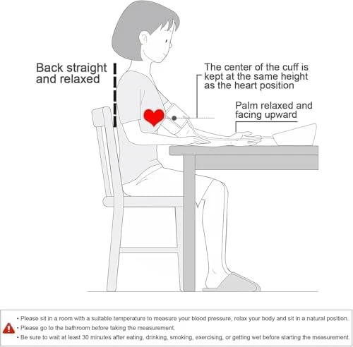 Adjustable Automatic Blood Pressure Cuff for Home Use — Blood Pressure Monitor, Double love