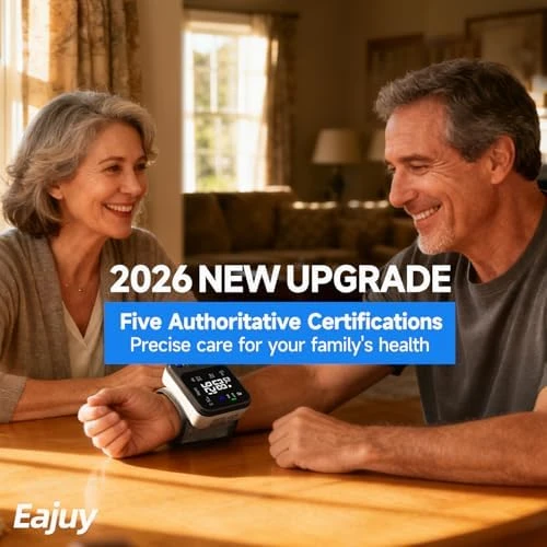 Automatic Digital Blood Pressure Cuff Wrist with Large Display — Blood Pressure Monitor, Eajuy