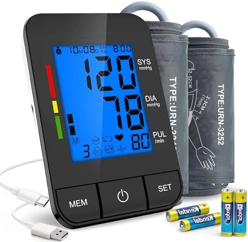 Automatic Upper Arm Blood Pressure Monitor with Dual-Size Cuffs — Blood Pressure Monitor, SDUNW