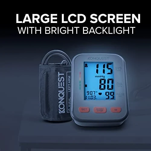 Automatic Upper Arm Digital Blood Pressure Monitor with Large Cuff — Blood Pressure Monitor, Konquest