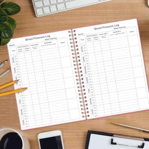 Blood Pressure Log Book with Heart Rate Reading — Blood Pressure Monitor, Visit the Heveboik Store