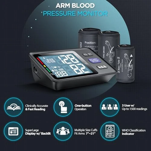 Blood Pressure Machine Upper Arm — Blood Pressure Monitor, AQESO