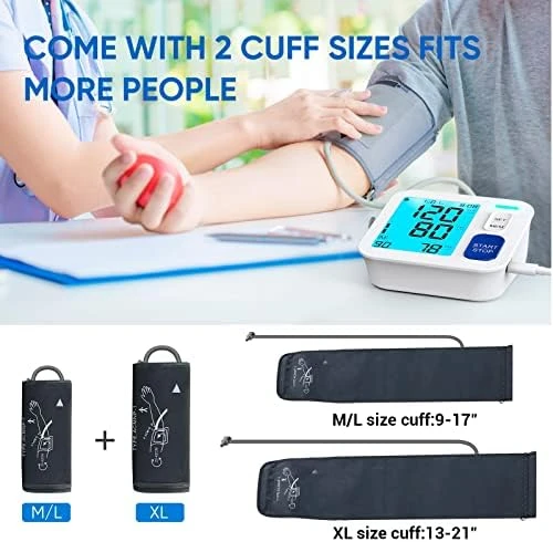 Blood Pressure Monitor for Home Use with Extra Large Cuffs — Blood Pressure Monitor, ALPHAGOMED