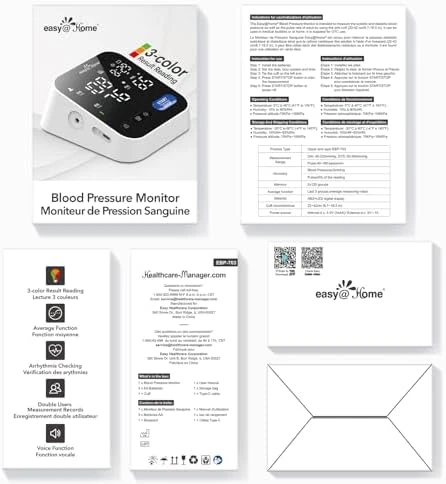 Blood Pressure Monitor for Home Use — Blood Pressure Monitor, Easy@Home