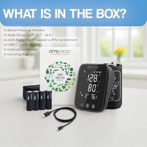 Blood Pressure Monitor for Home Use — Blood Pressure Monitor, AMSPROOF