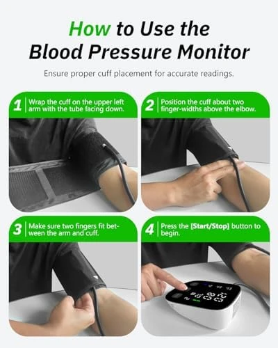 Blood Pressure Monitor Upper Arm - Large Cuff — Blood Pressure Monitor, HealthTree