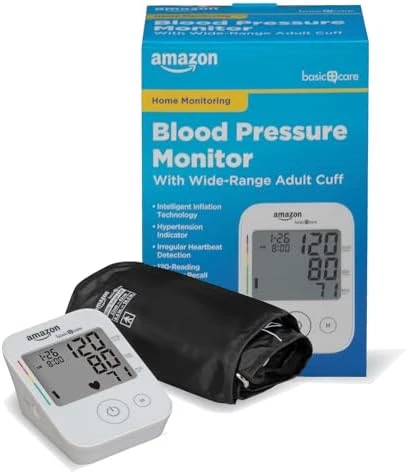 Blood Pressure Monitor, Wide Range Arm Cuff — Blood Pressure Monitor, Amazon Basic Care