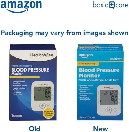 Blood Pressure Monitor, Wide Range Arm Cuff — Blood Pressure Monitor, Amazon Basic Care