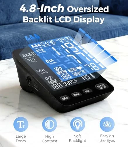 Blood Pressure Monitor with Dual Cuffs — Blood Pressure Monitor, Visit the YONLO Store