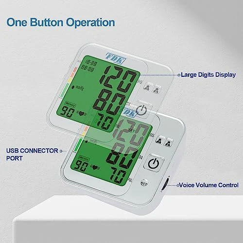 Blood Pressure Monitor with Voice Control and Large Cuff — Blood Pressure Monitor, FDK