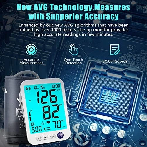 Blood Pressure Monitor XL Cuff Backlit LCD — Blood Pressure Monitor, Urion