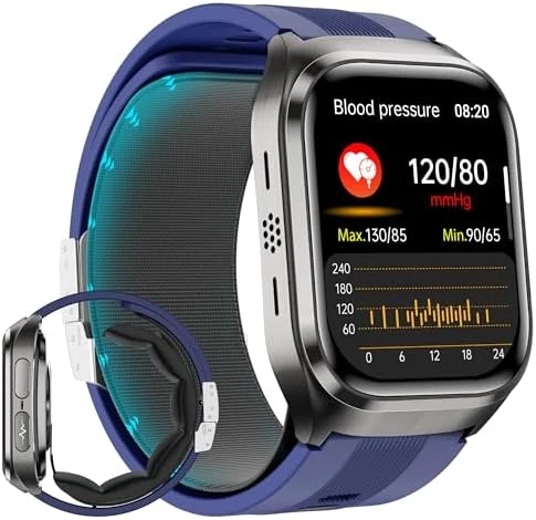 Blood Pressure Smart Watch, 2.06" AMOLED HD Large Screen, Voice Broadcast, Air Pump Air Bag, Bluetooth Call, 24/7 Health... — Blood Pressure Monitor, VOKOWOBO