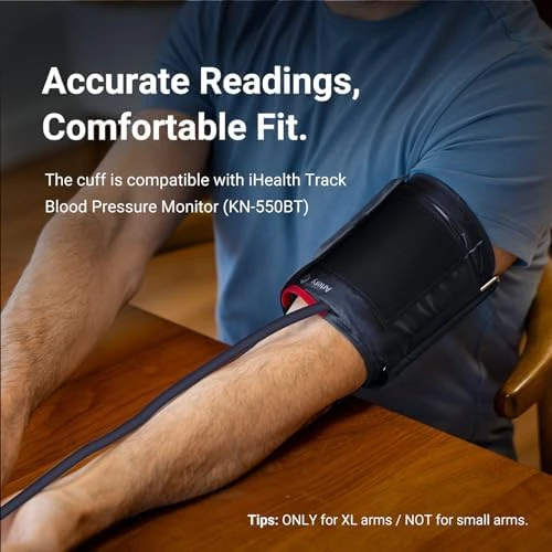 Extra Large Adult Replacement Blood Pressure Cuff for Big Arms — Blood Pressure Monitor, iHealth