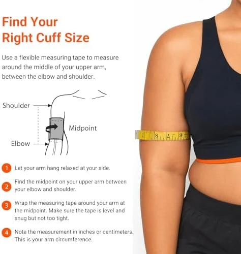Extra Large Adult Replacement Blood Pressure Cuff for Big Arms — Blood Pressure Monitor, iHealth