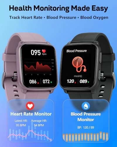Fitness Tracker with 24/7 Heart Rate & Blood Pressure Monitor, Blood Oxygen & Sleep Tracker — Fitness Tracker, MorePro
