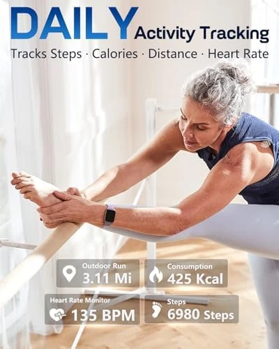Fitness Tracker with 24/7 Heart Rate & Blood Pressure Monitor, Blood Oxygen & Sleep Tracker — Fitness Tracker, MorePro