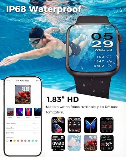 Fitness Watch with Heart Rate & Sleep Tracking — Smart Watch, RLQA