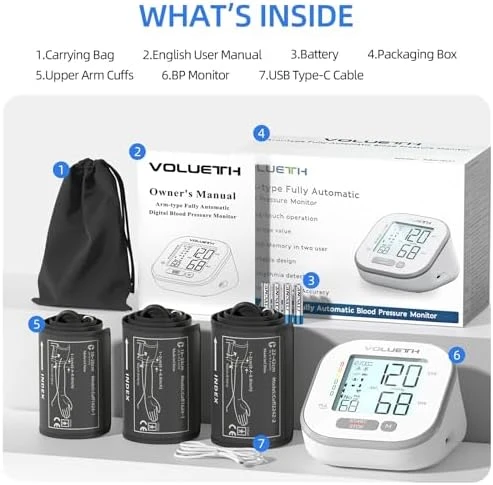 Pediatric Blood Pressure Cuff and Monitor Set — Blood Pressure Monitor, VOLUETH