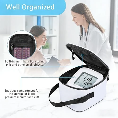Portable Storage Organizer Bag with Handle — Blood Pressure Monitor, AJFHKJ