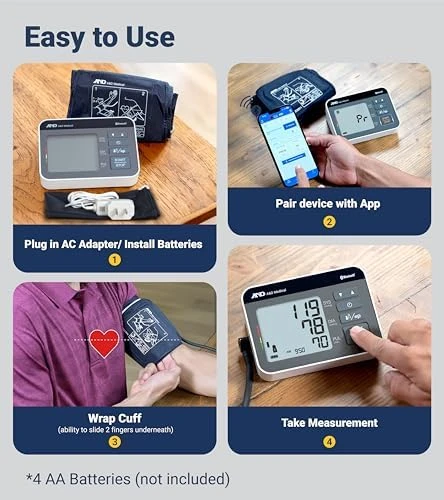 Precision Check BP Monitor with Bluetooth — Blood Pressure Monitor, A&D Medical