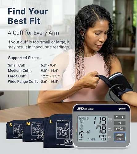 Precision Check BP Monitor with Bluetooth — Blood Pressure Monitor, A&D Medical