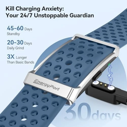 Smart Bracelet with Blood Oxygen/Blood Pressure Monitor — Fitness Tracker, EnergyPort