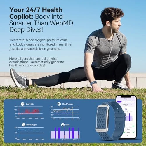 Smart Bracelet with Blood Oxygen/Blood Pressure Monitor — Fitness Tracker, EnergyPort