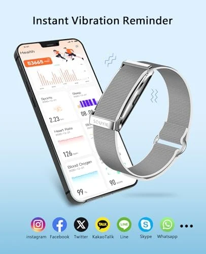 Smart Bracelet with Health Tracking and Dual Bands — Fitness Tracker, SOUYIE