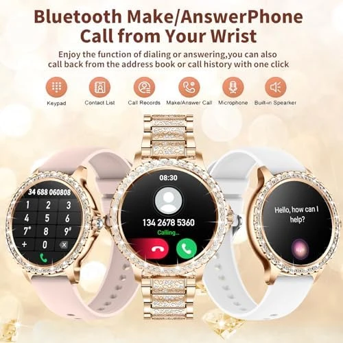 Smart Watch for Women (Make/Answer Call) with Diamond — Smart Watch, GADIXY