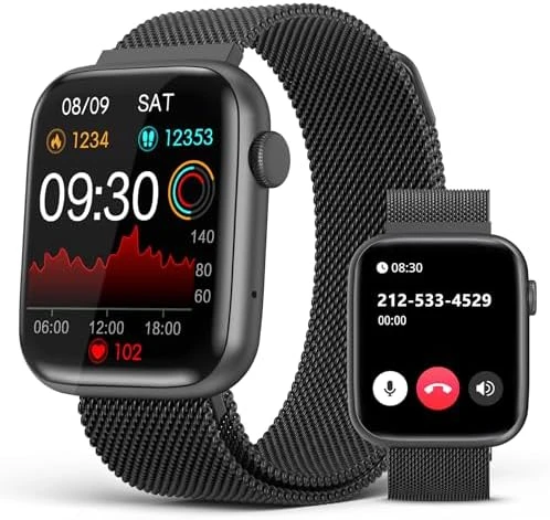 Smart Watch with Blood Pressure, 1.9" HD Full Touch Screen, Fitness Tracker — Smart Watch, EarlySincere