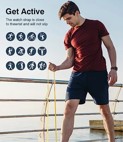 Smart Watch with Blood Pressure, 1.9" HD Full Touch Screen, Fitness Tracker — Smart Watch, EarlySincere