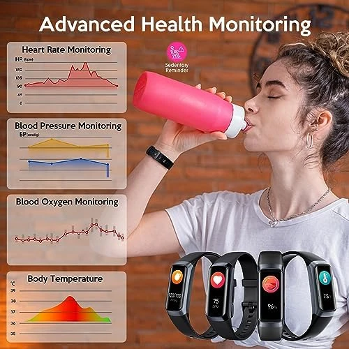 Smart Watch with Blood Pressure, Heart Rate & Sleep Monitor — Fitness Tracker, YIUZUIK