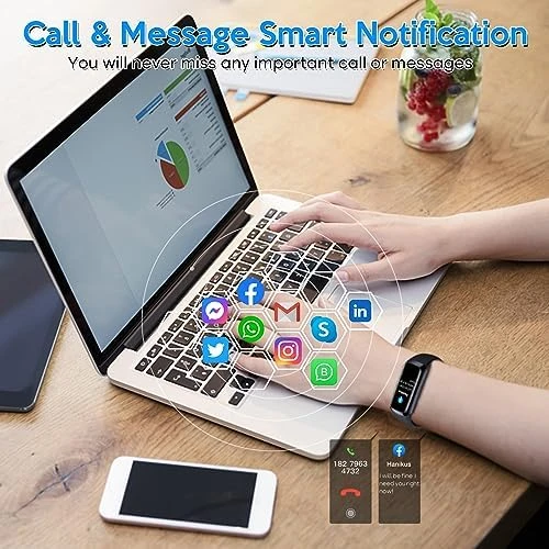 Smart Watch with Blood Pressure, Heart Rate & Sleep Monitor — Fitness Tracker, YIUZUIK