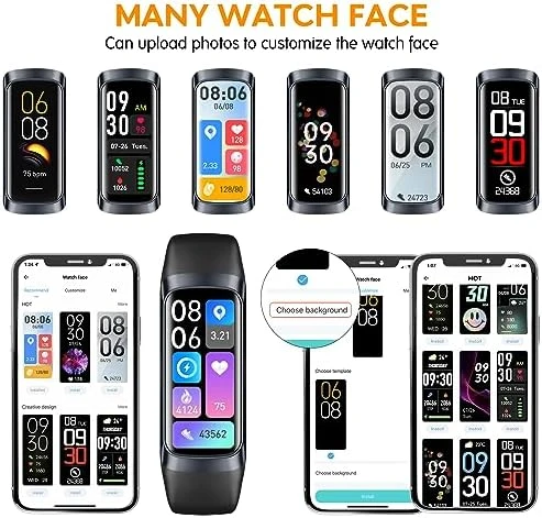 Smart Watch with Blood Pressure, Heart Rate & Sleep Monitor — Fitness Tracker, YIUZUIK