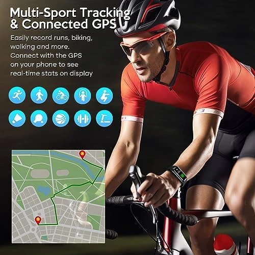 Smart Watch with Blood Pressure, Heart Rate & Sleep Monitor — Fitness Tracker, YIUZUIK