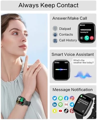 Smart Watch with Bluetooth Call and Health Monitoring — Smart Watch, EGQINR