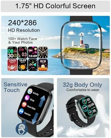 Smart Watch with Bluetooth Call and Health Monitoring — Smart Watch, EGQINR
