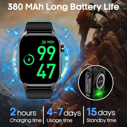 Smart Watch with Bluetooth Calls, Health Monitor & 150+ Sports Modes — Fitness Tracker, VOKOWOBO