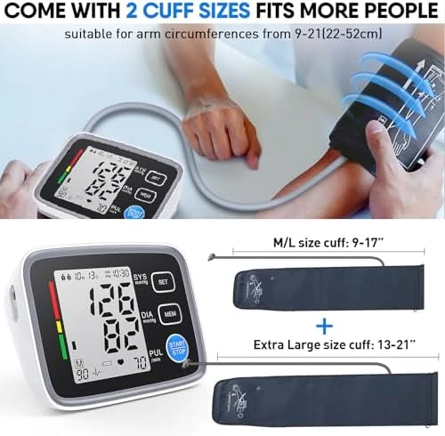 Upper Arm Blood Pressure Monitor 2 Cuff Sizes — Blood Pressure Monitor, ALPHAGOMED