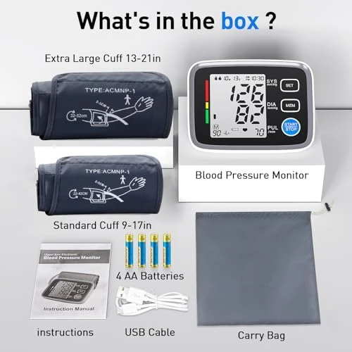 Upper Arm Blood Pressure Monitor 2 Cuff Sizes — Blood Pressure Monitor, ALPHAGOMED