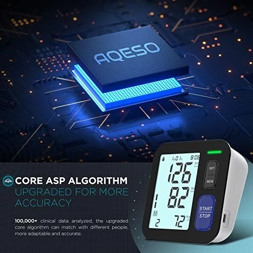 Upper Arm Blood Pressure Monitor with 3 Cuffs — Blood Pressure Monitor, AQESO