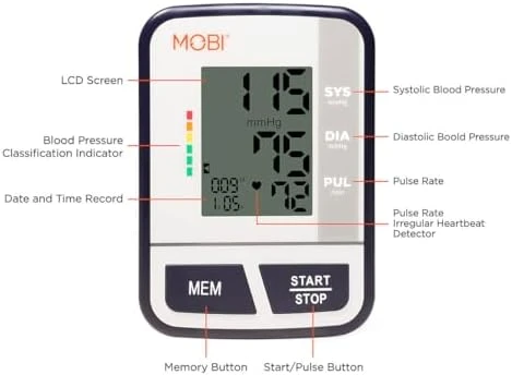 Upper-Arm Blood Pressure Monitor — Blood Pressure Monitor, MOBI