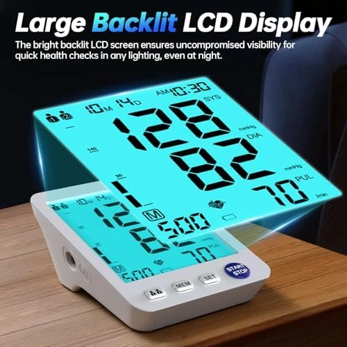 Upper Arm Electronic Blood Pressure Monitor with 3 Size Cuffs — Blood Pressure Monitor, Visit the ADKING Store