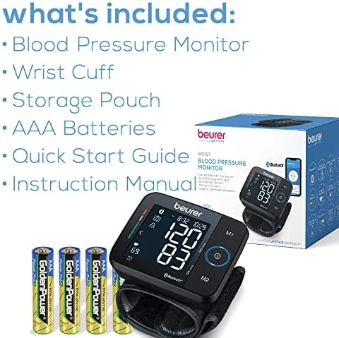 Wrist Blood Pressure Monitor with Bluetooth — Blood Pressure Monitor, Beurer