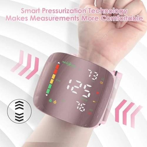 Wrist Blood Pressure Monitor with Curved Screen — Blood Pressure Monitor, GUAEVER
