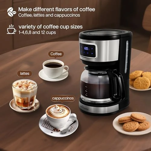 12 Cup Programmable Coffee Maker with Touchscreen — Coffee Maker, HousesAid